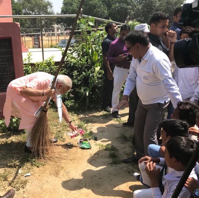 प्रधानमंत्री नरेंद्र मोदी ने कहा, स्वच्छता के क्षेत्र में जितना काम पिछले चार साल में हुआ, उतना 60-65 वर्षों में नहीं हुआ