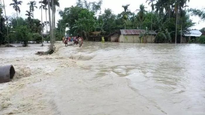 असम में बाढ़ से हालत गंभीर, आठ जिलों के 145 गांव डूबे, 62 हजार लोग प्रभावित