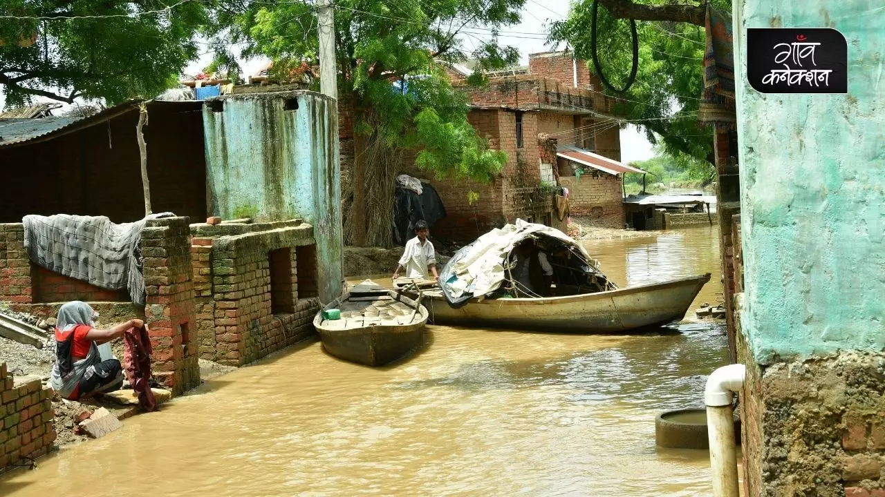 Photo Story: तस्वीरों में देखिए यूपी और एमपी के कई जिलों में बाढ़ की तबाही