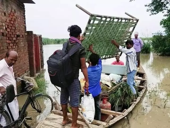 बिहार बाढ़: पटना के कैंप में ना दवाई मिल रही है ना कम्युनिटी किचन में रोटी, चावल खा-खाकर लोग परेशान