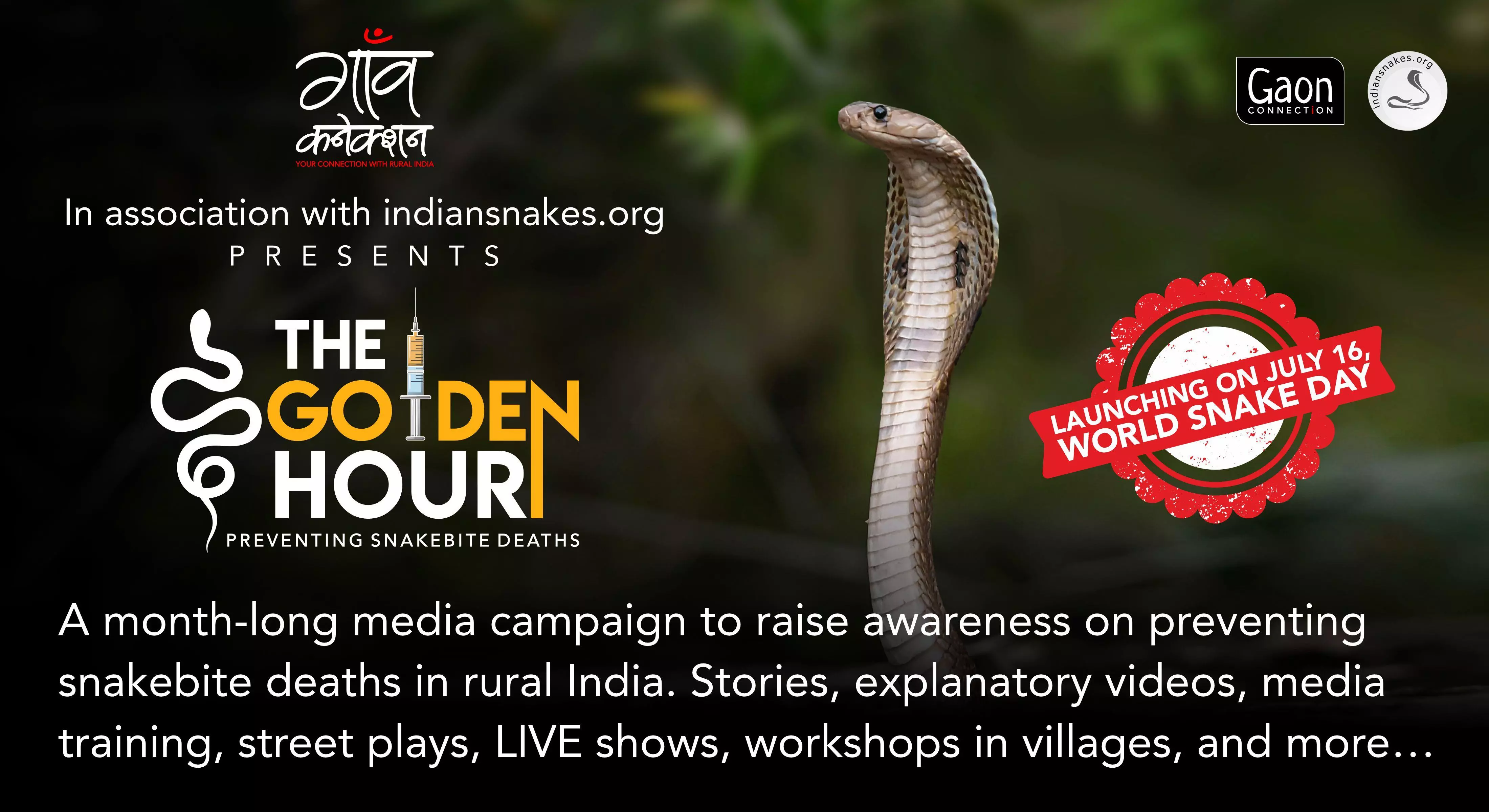 Gaon Connection launches The Golden Hour campaign to raise awareness on snakebite deaths