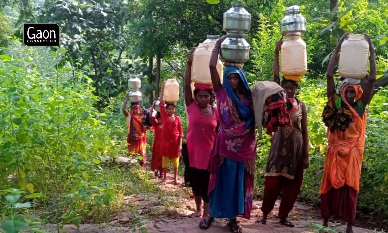 Tribal women in the buffer of Panna Tiger Reserve brave wild animals and dangerous slopes to fetch water