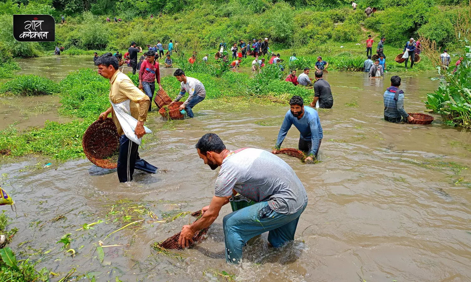 कश्मीर में हर साल अनोखे जलस्रोत को साफ़ करने के लिए क्यों इकट्ठा होते हैं लोग