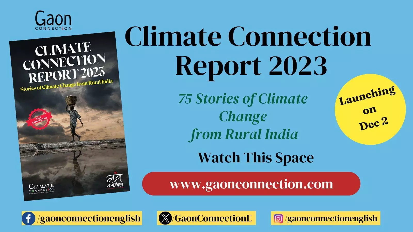 Gaon Connection Set to Release ‘Climate Connection Report 2023’ on its 11th Anniversary