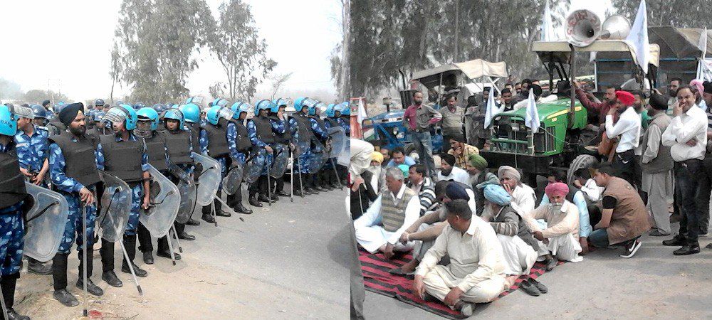 दिल्ली घेराव आंदोलन: सुरक्षा बलों ने किसानों को रोका, कई गिरफ्तार,  कहीं प्रदर्शन , कहीं अनशन