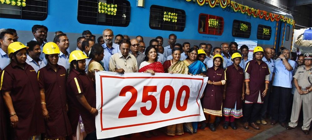 आईसीएफ चेन्नई ने 2503 रेल कोच का निर्माण कर बनाया रिकार्ड