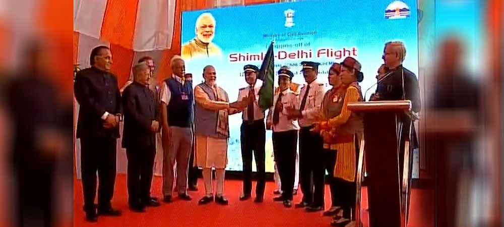 शिमला में प्रधानमंत्री मोदी ने कहा, अब चप्पल पहनने वाले लोग भी कर सकेंगे हवाई यात्रा