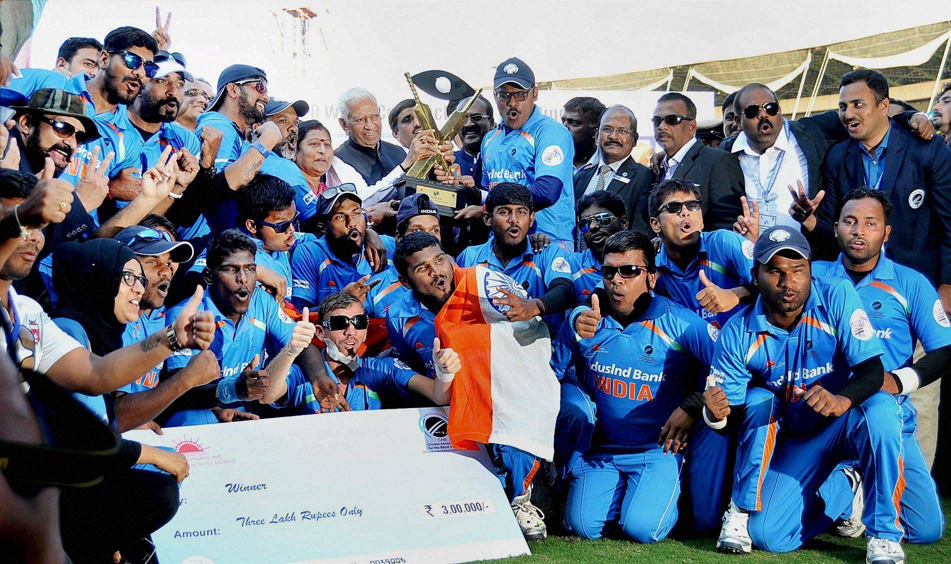 प्रकाश और अजय की शानदार बल्लेबाजी से भारत ने पाकिस्तान को हरा कर ट्वेंटी 20 दृष्टिबाधित विश्व कप 2017 का खिताब जीता