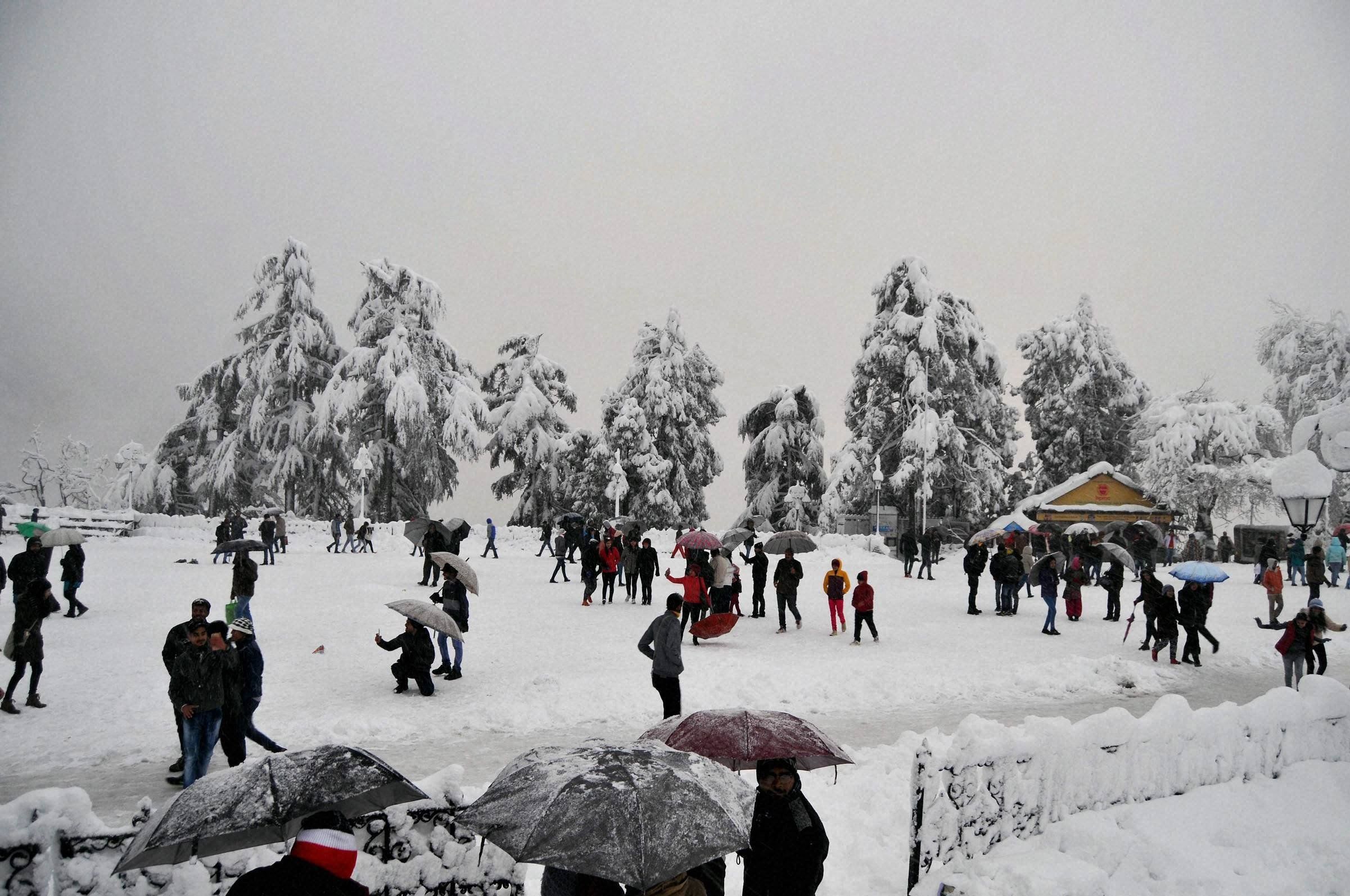 कश्मीर के कई इलाकों में फिर हुई बर्फबारी