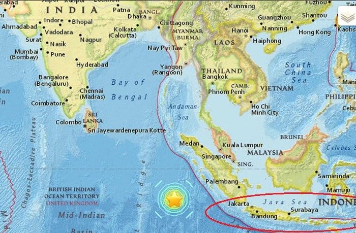 भूकंप के झटकों से हिला पश्चिमी इंडोनेशिया, सुनामी की चेतावनी जारी