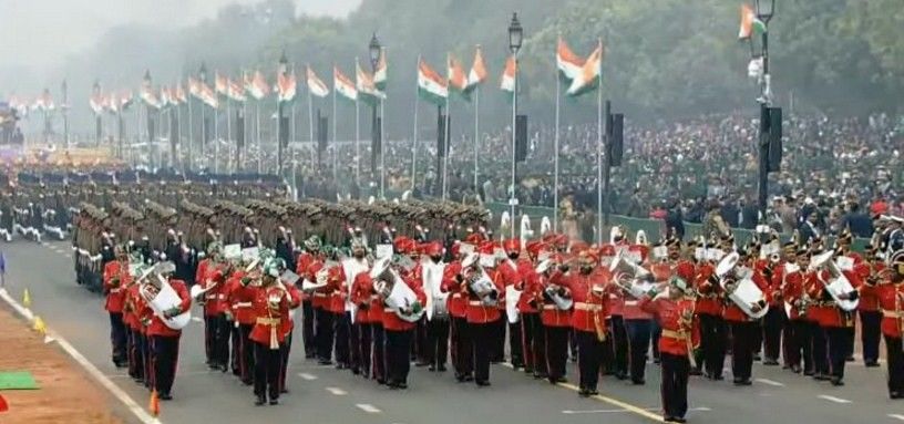 राजपथ पर 68वें गणतंत्र दिवस के मुख्य समारोह