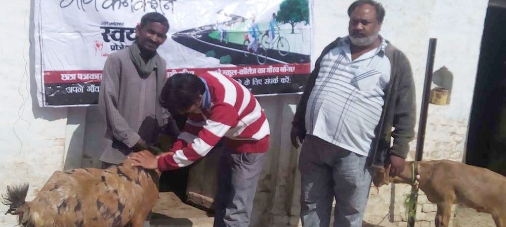 मौसमी बीमारी से मर रहीं बकरियां, चिकित्सकों की टीम ने गाँव में पहुंचकर किया इलाज