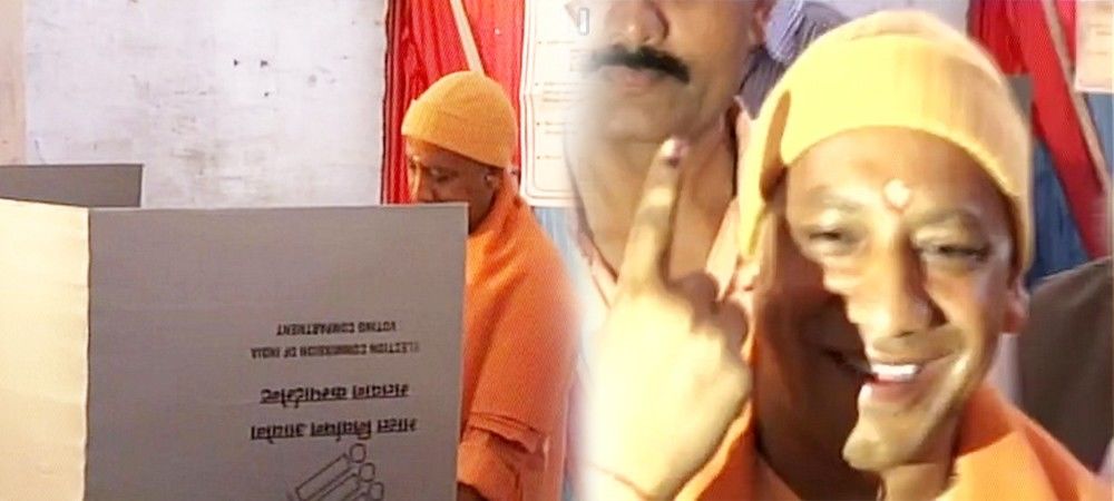 यूपी चुनाव: योगी आदित्यनाथ ने डाला वोट, भाजपा की लहर का किया दावा 