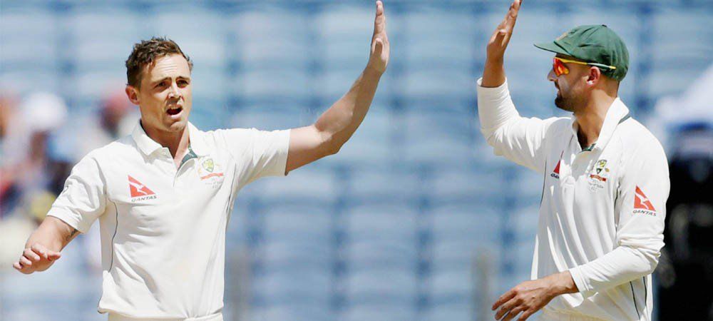 आस्ट्रेलिया गेंदबाज स्टीव ओकीफी की फिरकी से पस्त हुए भारतीय बल्लेबाज, पुणे टेस्ट आस्ट्रेलिया से 333 रन से हारा भारत