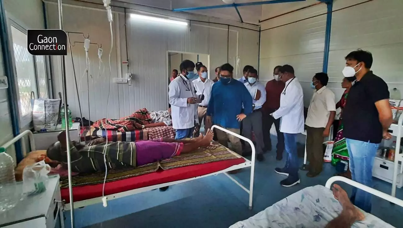 Patients undergoing treatment at a local health centre. Patients undergoing treatment at a local health centre.