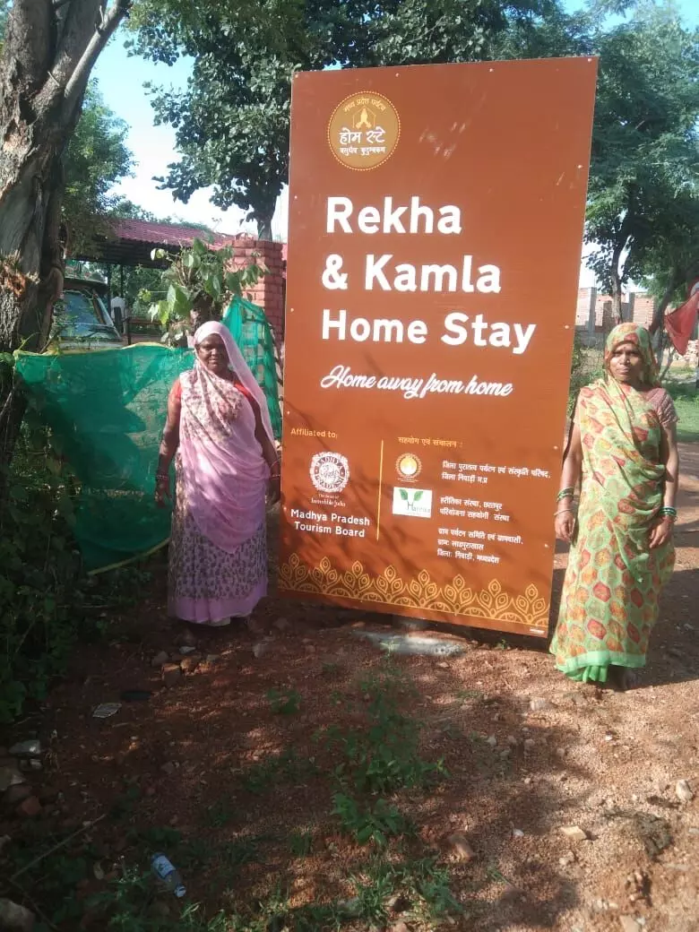 With a partial subsidy and design provided by the government, Rekha and Kamala built this homestay next to their house. With a partial subsidy and design provided by the government, Rekha and Kamala built this homestay next to their house.