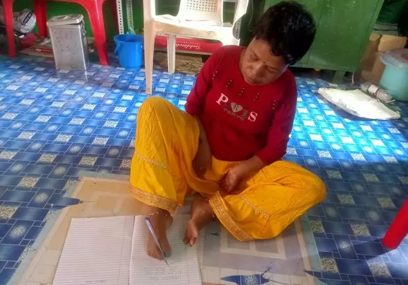 Kumari Urvashi Das, describes her appointment as a teacher at the anganwadi centre at Kalaspur village in Aul block, Kendrapara district in Odisha, as a dream come true. Kumari Urvashi Das, describes her appointment as a teacher at the anganwadi centre at Kalaspur village in Aul block, Kendrapara district in Odisha, as a dream come true.