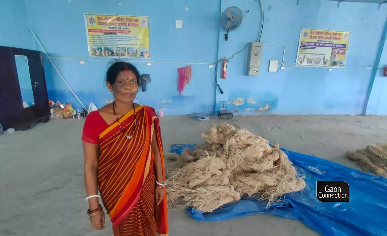 While hundreds and thousands of women across the state have been involved in making products from banana fibres, they were buying the raw material from private enterprises While hundreds and thousands of women across the state have been involved in making products from banana fibres, they were buying the raw material from private enterprises