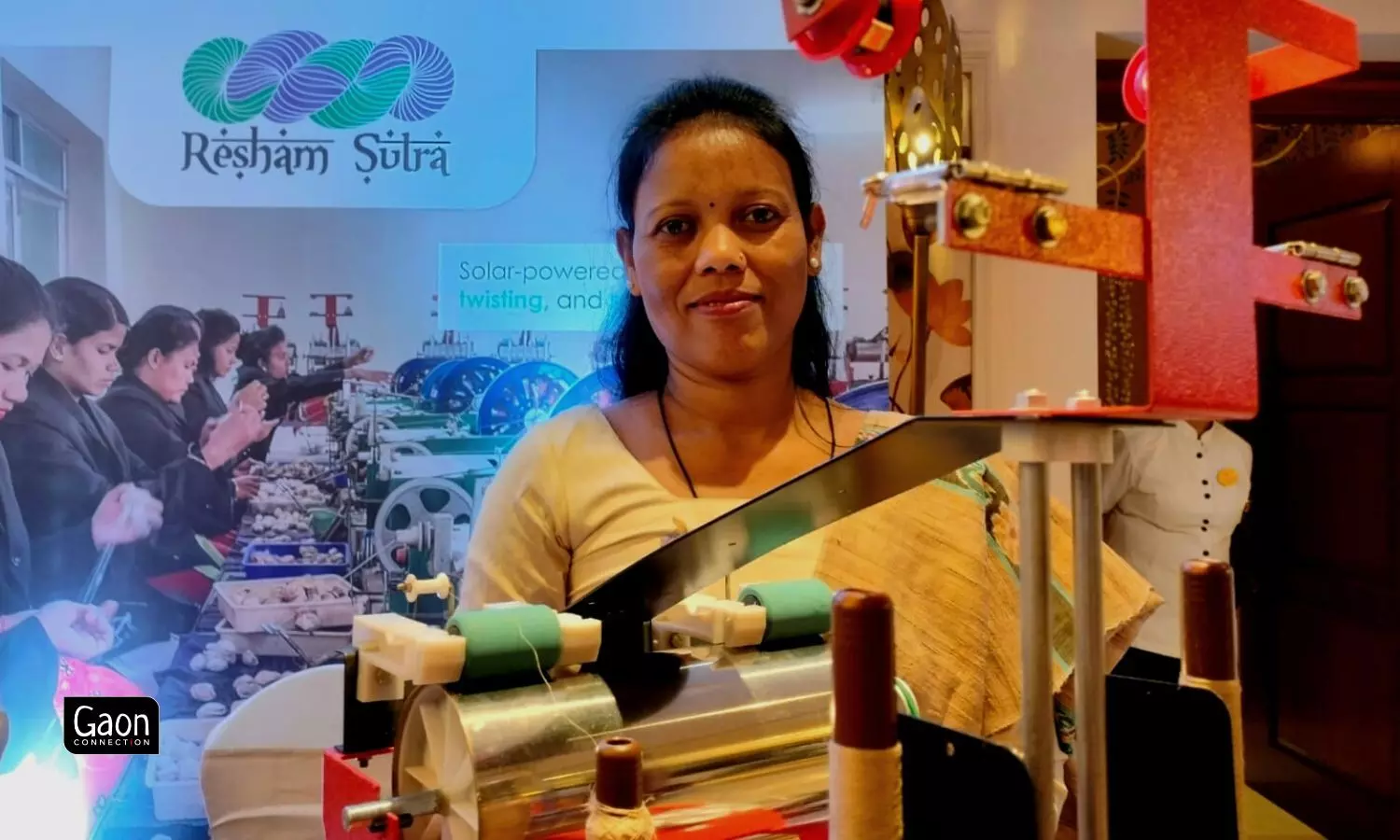 Four years ago, Kunis fortunes changed when she switched to a solar-run portable reeling machine. Photo by Aishwarya Tripathi. Four years ago, Kunis fortunes changed when she switched to a solar-run portable reeling machine. Photo by Aishwarya Tripathi.
