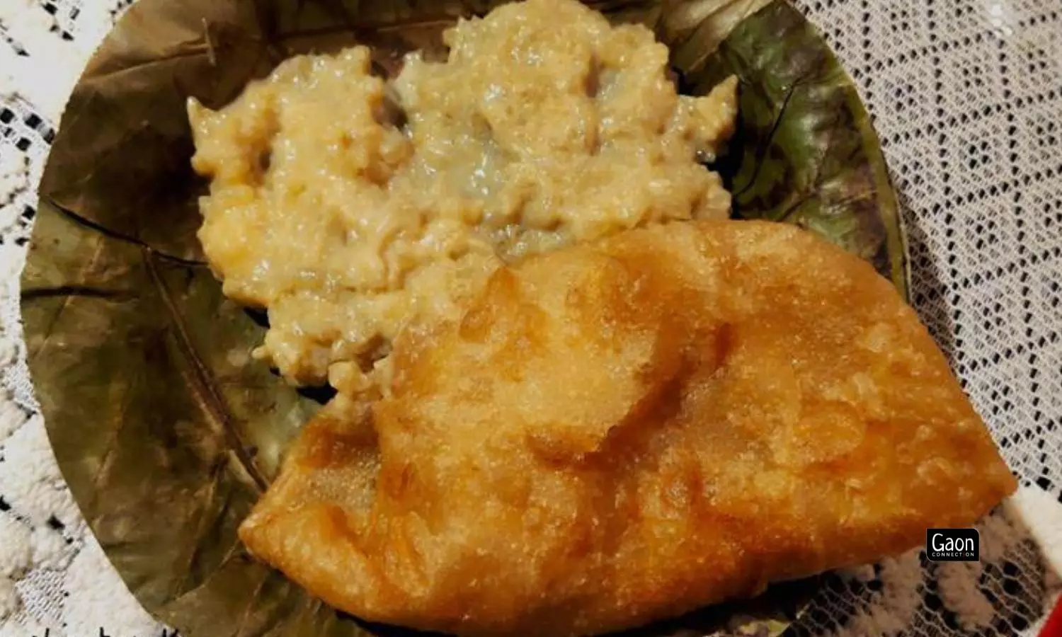 Kheer-roti (rice pudding made with jaggery and chapatis smeared with ghee) or poori. Kheer-roti (rice pudding made with jaggery and chapatis smeared with ghee) or poori.