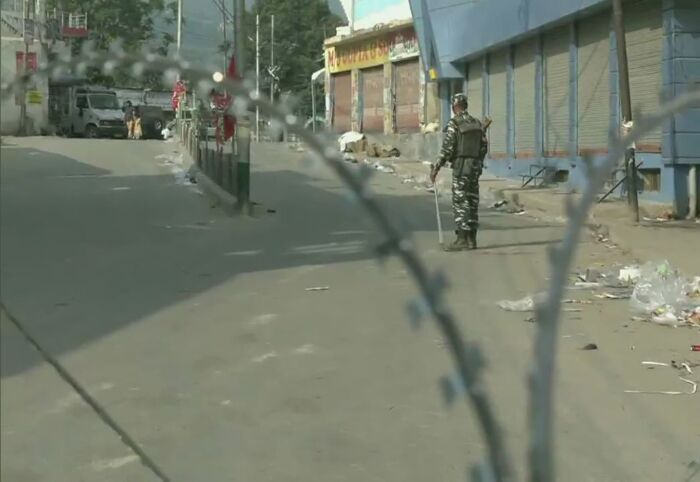 On Sunday midnight, Section 144 was imposed. Internet services and mobile services have been suspended in several places. Pic: ANI 