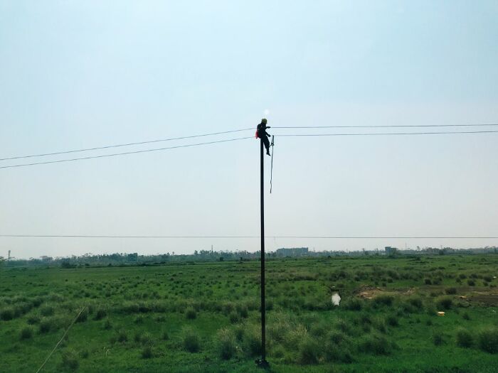 Cyclone Fani plunged coastal parts of Odisha into darkness. Puri remained without power for almost a month, as Fani uprooted electric poles and mangled the power transmission towers. Workers from neighbouring states were brought in to restore power supply in phases. Pic: Nidhi Jamwal