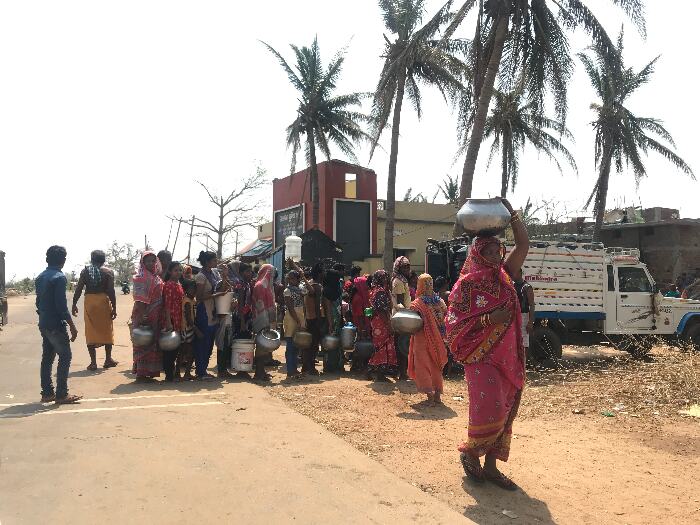 Cyclone Fani destroyed water supply schemes and several handpumps started spewing saline water. Safe drinking water had become a major challenge. Several villagers had no option but to drink saline water of hamdpumps. Pic: Nidhi Jamwal