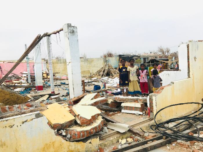 All that was left of a church at Paintakota marine fishers slum in Puri. Pic: Nidhi Jamwal
