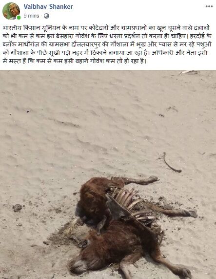 उत्तर प्रदेश के हरदोई जिले में रहने वाले एक फेसबुक यूजर वैभव शंकर ने अपनी वॉल पर ये तस्वीर शेयर की है।